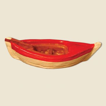 image: Barque du pêcheur (argile) rouge