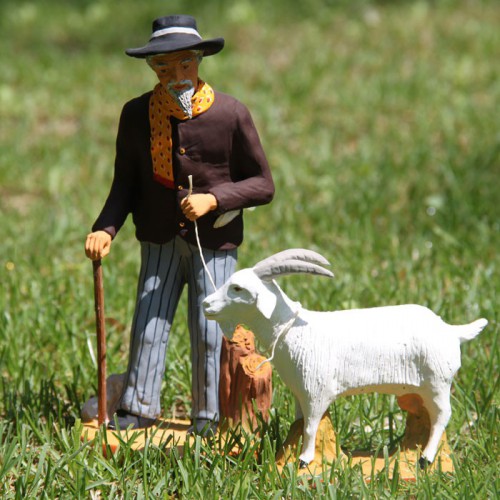 image: M. Seguin et sa chèvre