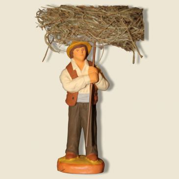 image: Man with bundle of Hay