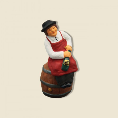 image: Sitting and Tasting Wine and Barrel