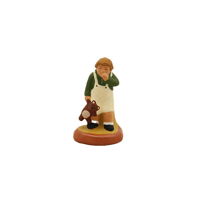 image: Little boy with Teddy Bear (green shirt)