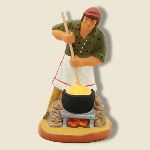 image: Man preparing polenta