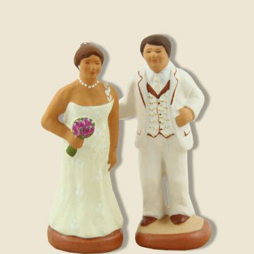 Bride and groom (white)