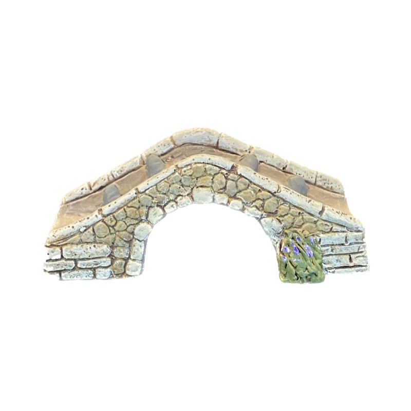 Mini Pont En Plâtre Pour Crèche Holyart - 6x15x7 Cm - Décoration Nativité, Scène De Noël