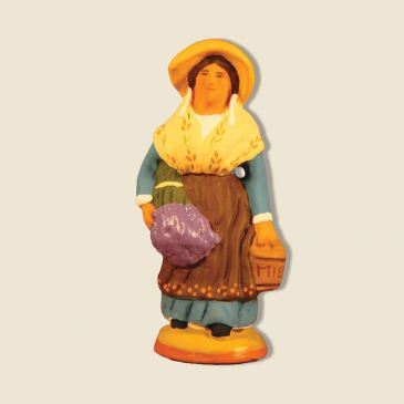 image: Woman carrying lavender