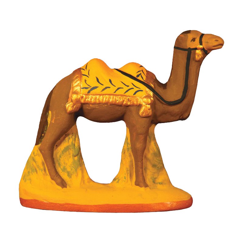 image: Camel standing yellow blanket