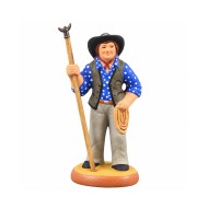 Gardian debout et son trident 6 cm chemise bleue
