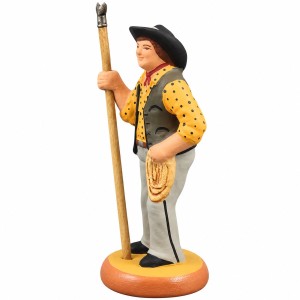 Gardian debout et son trident 6 cm chemise jaune