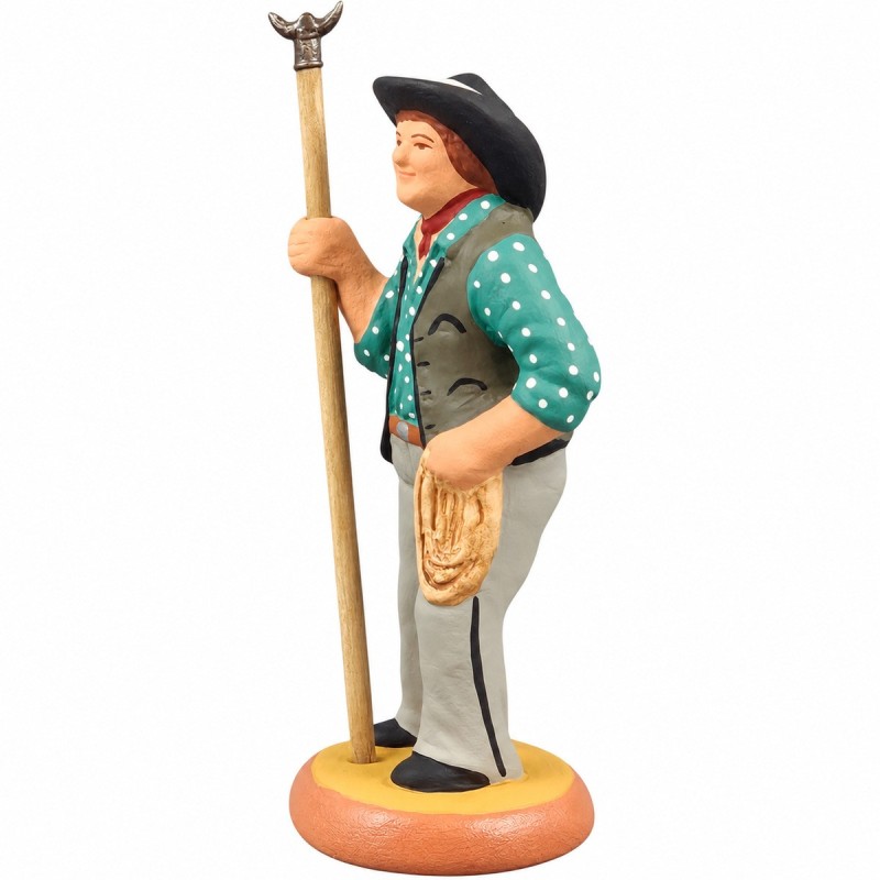 Gardian debout et son trident 6 cm chemise verte