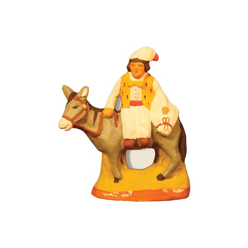 image: Miller on a donkey with a sack of flour