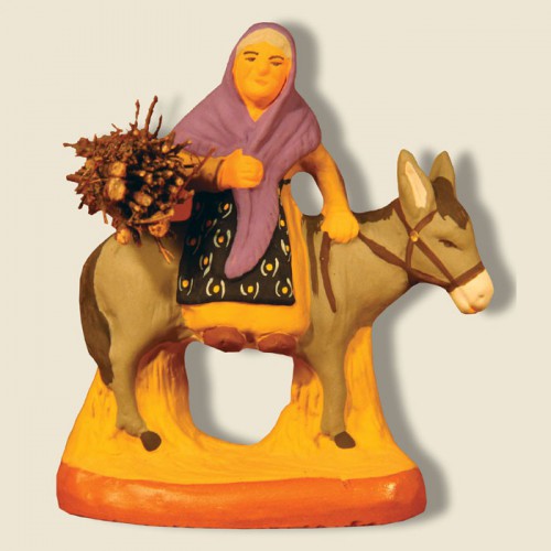 image: Woman on a dunkey