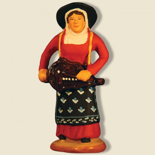 image: Woman playing a traditional instrument