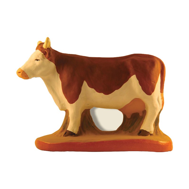 image: Vache Marguerite marron et blanche