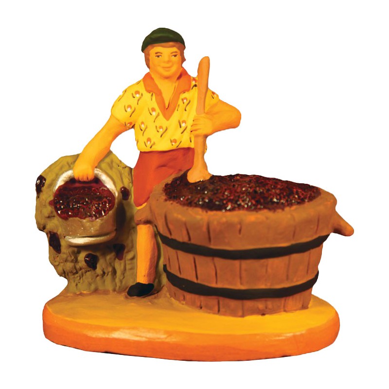 image: Vendangeur avec cuve de raisins