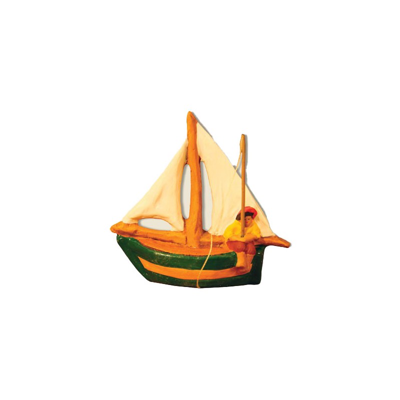 image: Sail boat with fisherman